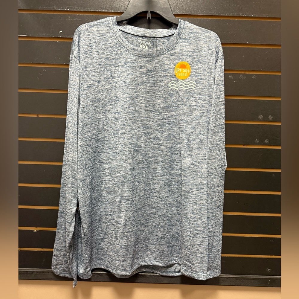 NWT  Surf  & swim Company Long Sleeve Polyester Swim Tee Size XXL